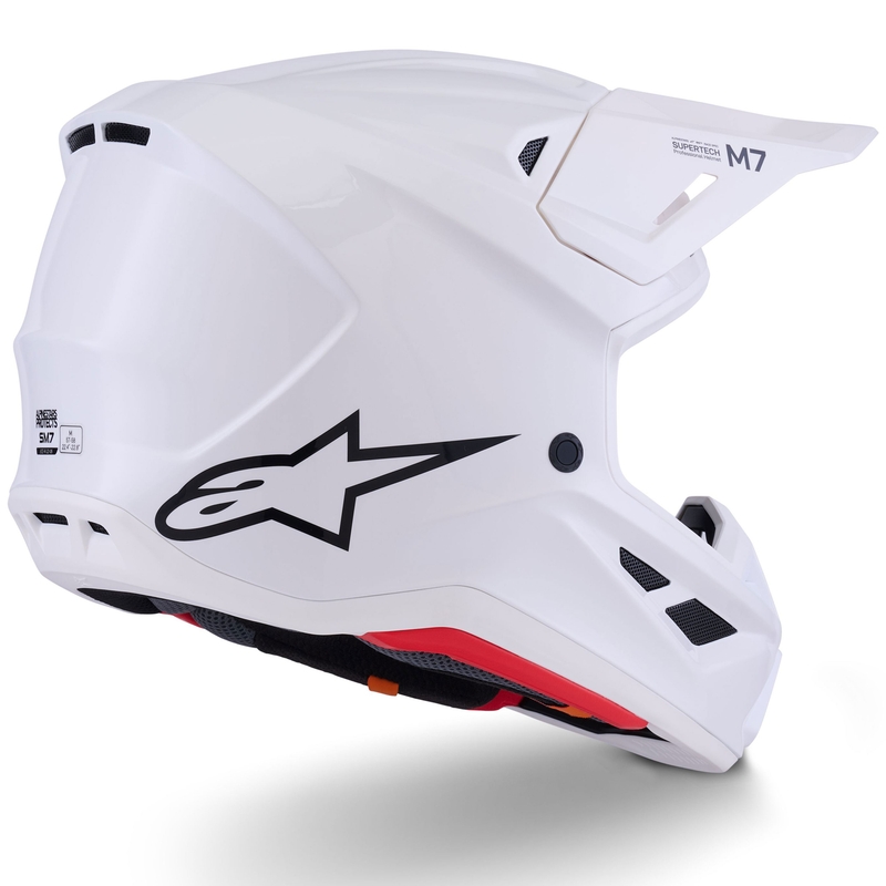 Casque de motocross Alpinestars SM7 Solid blanc