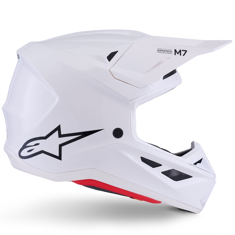 Casque de motocross Alpinestars SM7 Solid blanc