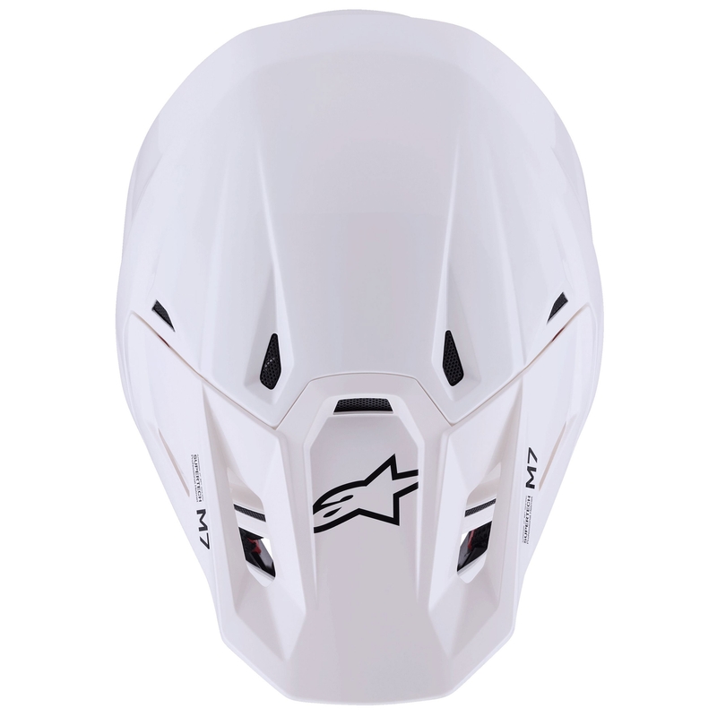 Casque de motocross Alpinestars SM7 Solid blanc