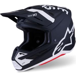 Casque de motocross Alpinestars SM7 Dasher noir mat-blanc