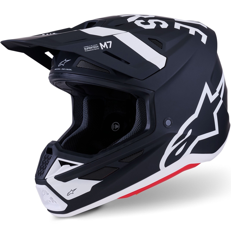 Casque de motocross Alpinestars SM7 Dasher noir mat-blanc