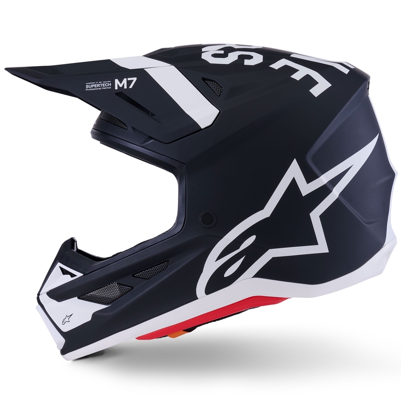 Casque de motocross Alpinestars SM7 Dasher noir mat-blanc