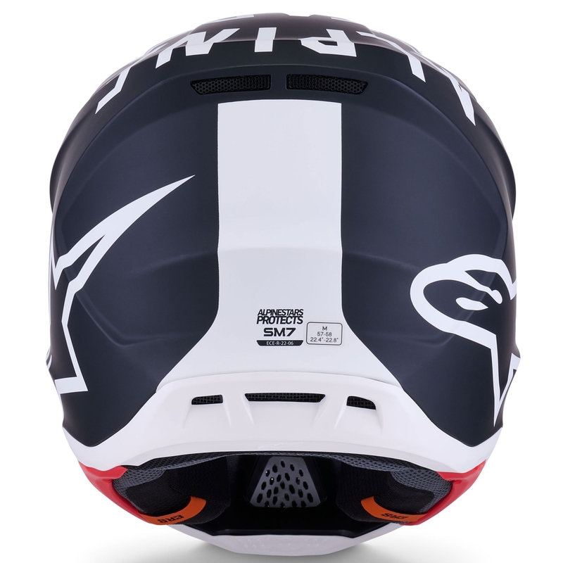 Casque de motocross Alpinestars SM7 Dasher noir mat-blanc
