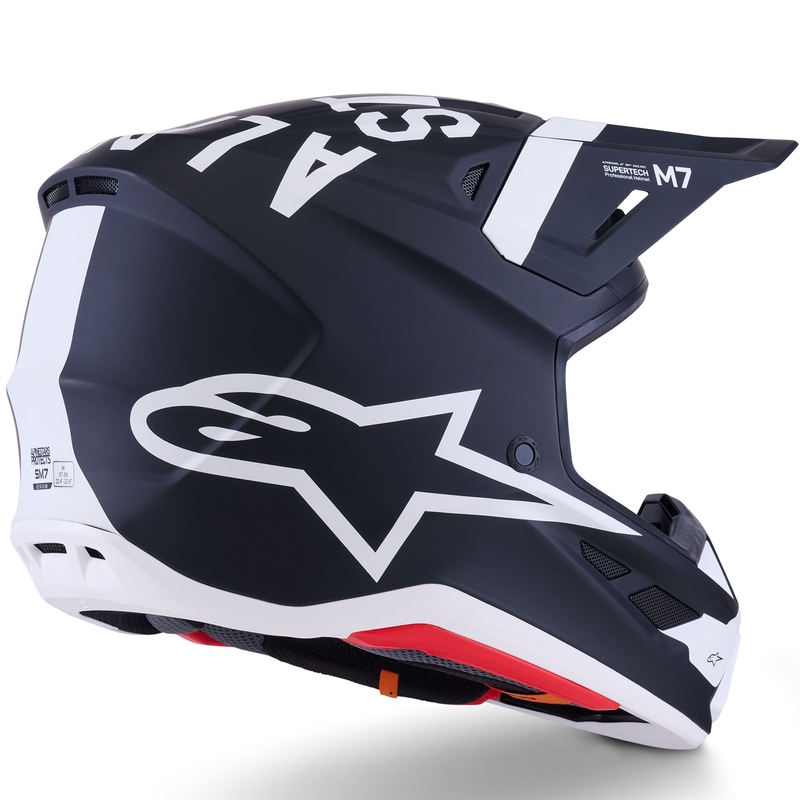 Casque de motocross Alpinestars SM7 Dasher noir mat-blanc