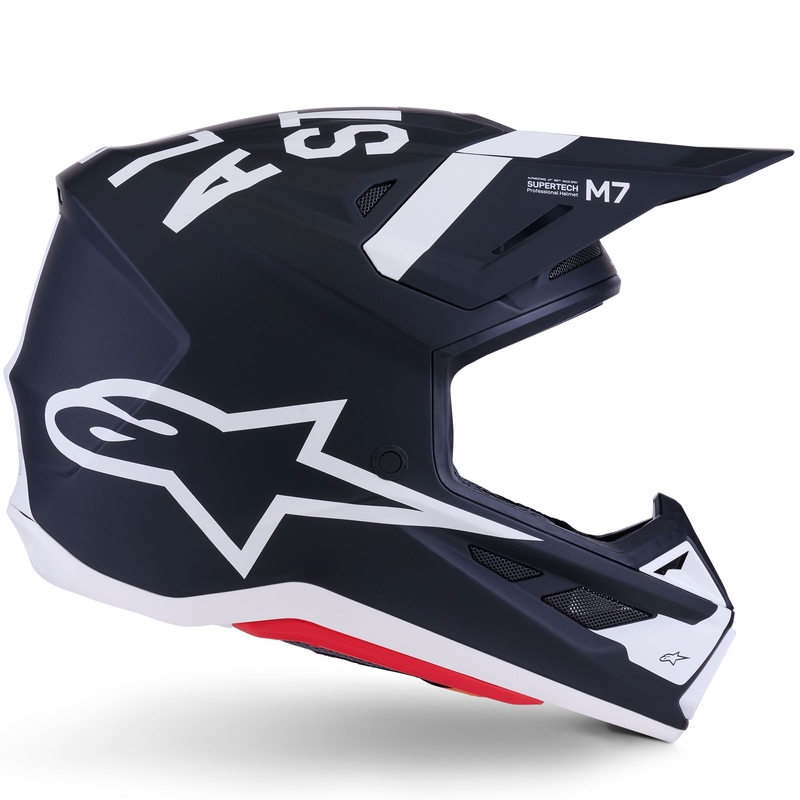 Casque de motocross Alpinestars SM7 Dasher noir mat-blanc