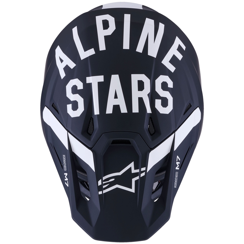 Casque de motocross Alpinestars SM7 Dasher noir mat-blanc
