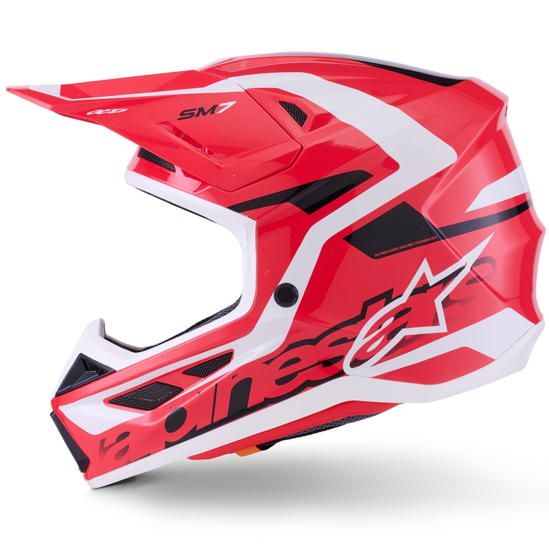 Casque de motocross Alpinestars SM7 Deed rouge-noir-blanc