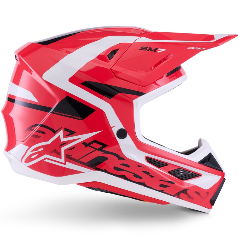 Casque de motocross Alpinestars SM7 Deed rouge-noir-blanc