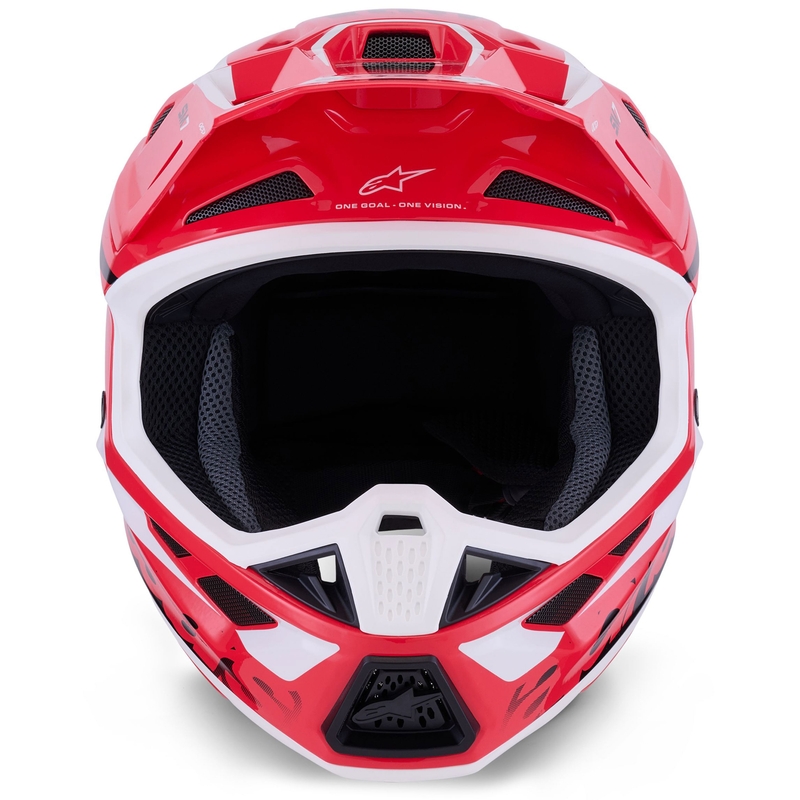 Casque de motocross Alpinestars SM7 Deed rouge-noir-blanc