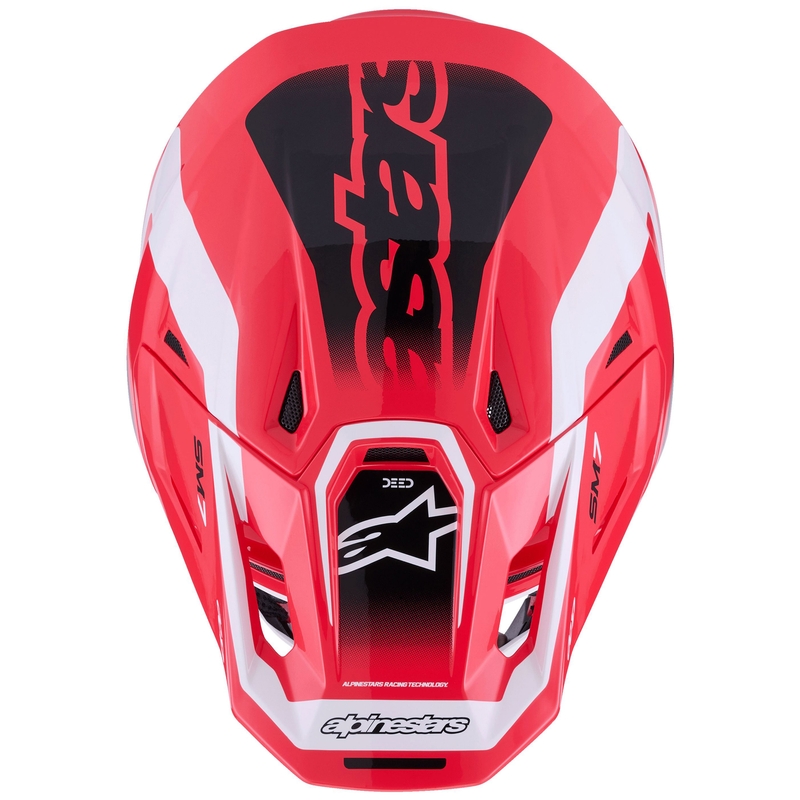 Casque de motocross Alpinestars SM7 Deed rouge-noir-blanc