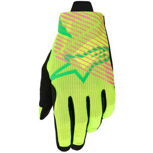 Gants de motocross Alpinestars Radar Pro vert-jaune fluo-rose fluo