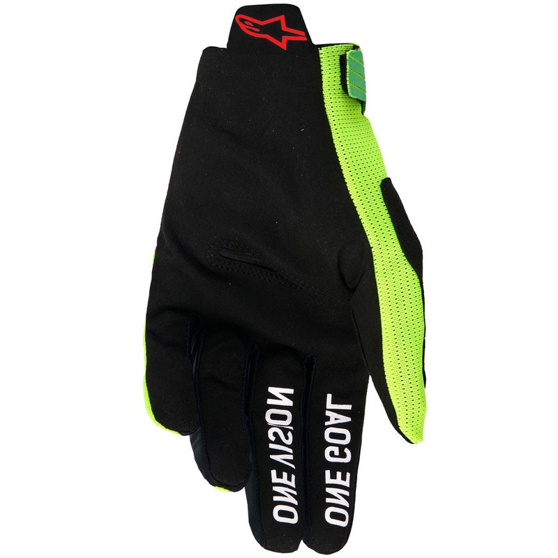 Gants de motocross Alpinestars Radar Pro vert-jaune fluo-rose fluo