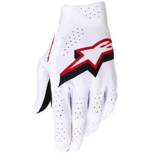 Gants de motocross Alpinestars Supertech MX blanc-noir-rouge