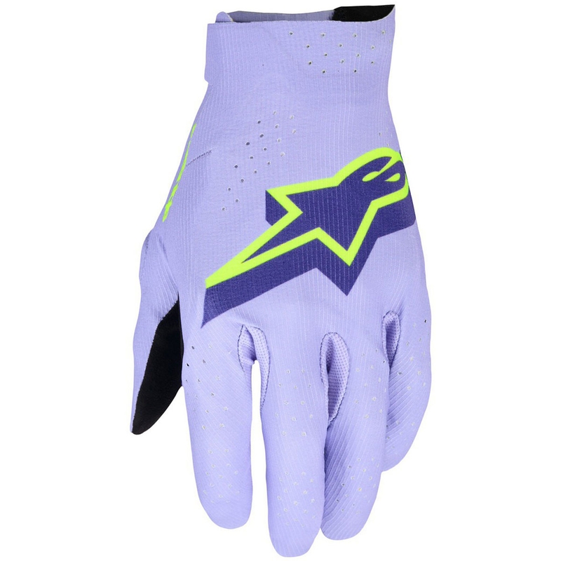 Gants de motocross Alpinestars Supertech MX lavande-violet-jaune