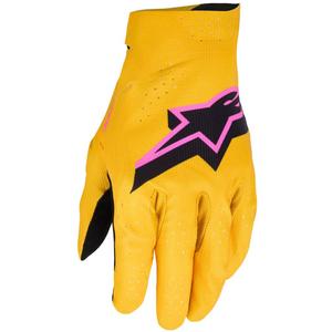 Gants de motocross Alpinestars Supertech MX or-noir-rose fluo