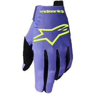 Gants de motocross Alpinestars Radar violet-jaune fluo