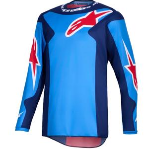 Maillot de motocross Alpinestars Fluid Grid bleu-rouge