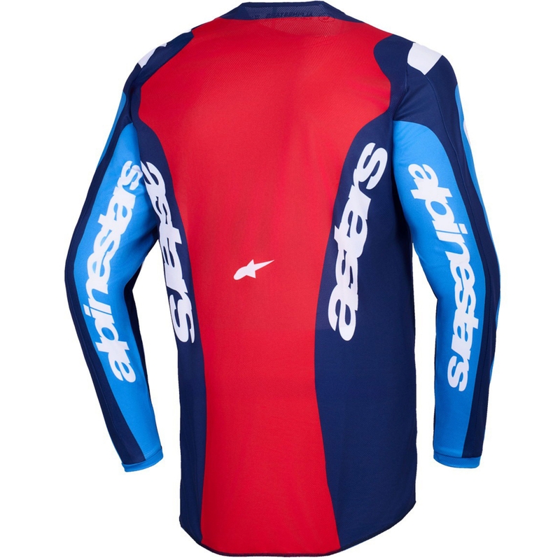 Maillot de motocross Alpinestars Fluid Grid bleu-rouge