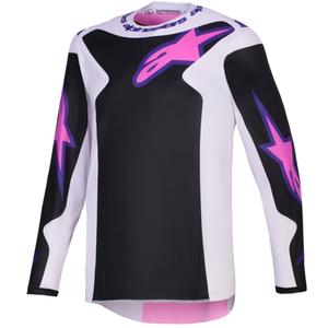 Maillot de motocross Alpinestars Fluid Grid noir-gris clair-violet