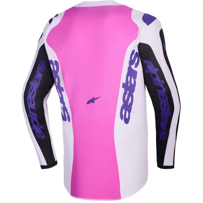Maillot de motocross Alpinestars Fluid Grid noir-gris clair-violet