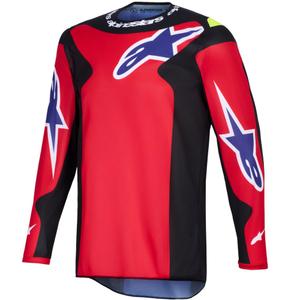 Maillot de motocross Alpinestars Fluid Grid rouge-noir-violet-jaune