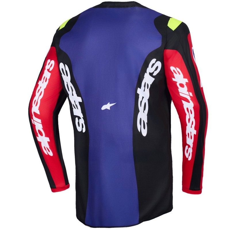 Maillot de motocross Alpinestars Fluid Grid rouge-noir-violet-jaune
