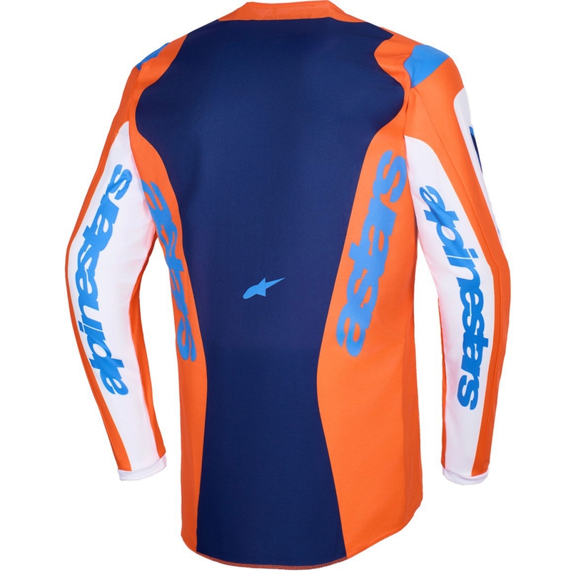 Maillot de motocross Alpinestars Fluid Grid orange-bleu