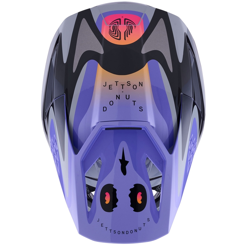 Casque de motocross Alpinestars S-M3 édition JETT LAWRENCE gris-violet-noir