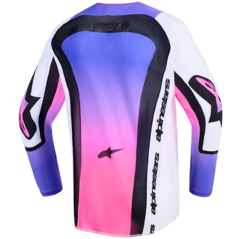 Maillot de motocross Alpinestars Supertech Vista Youth pour enfant, blanc, violet et noir