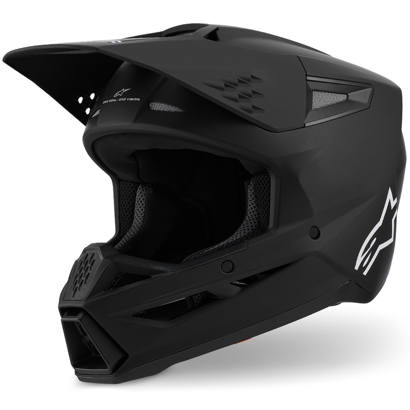 Casque de motocross Alpinestars S-M3 Solid noir mat