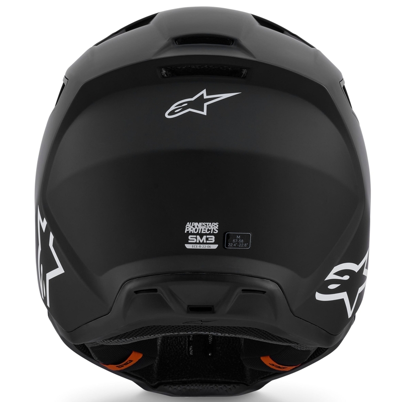 Casque de motocross Alpinestars S-M3 Solid noir mat