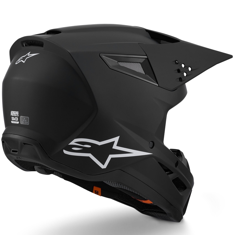 Casque de motocross Alpinestars S-M3 Solid noir mat