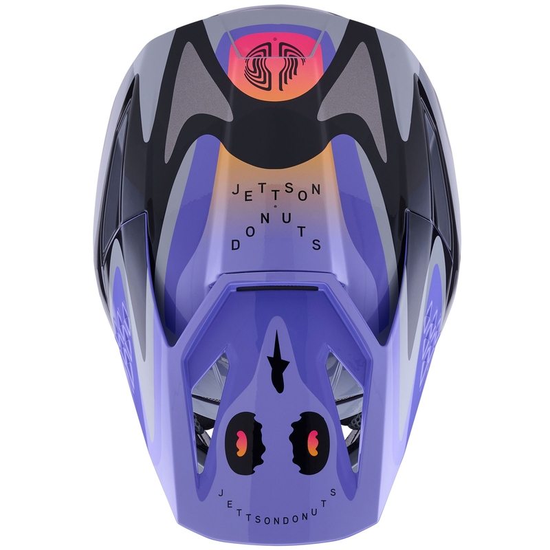 Casque de motocross pour enfant Alpinestars S-M3 JETT LAWRENCE édition gris-violet-noir