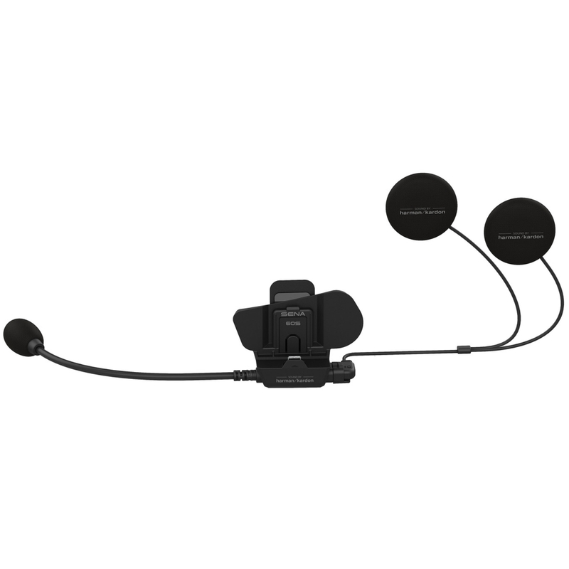 Support de casque avec accessoires pour casque Sena 60S, incluant un microphone fixe, noir