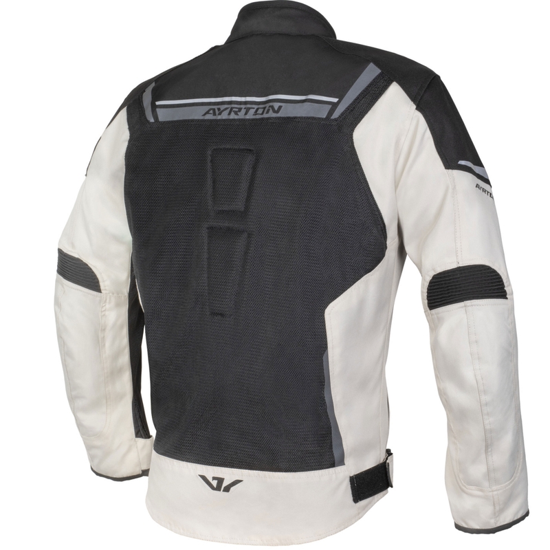 Veste de moto Ayrton Bullet II Flow crème-sable-gris-noir