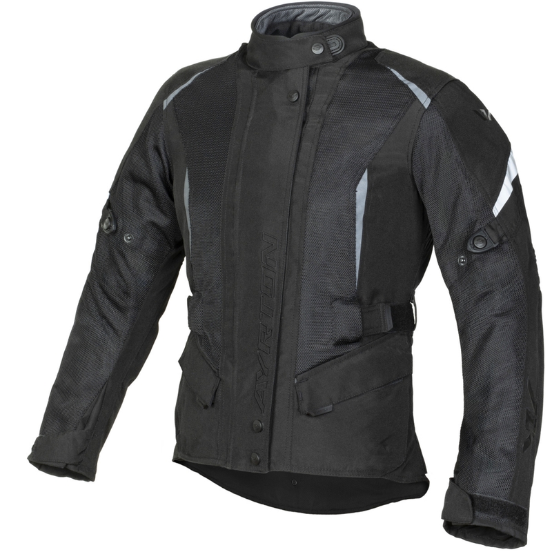 Veste de moto femme Ayrton Teressa II Flow noir-gris