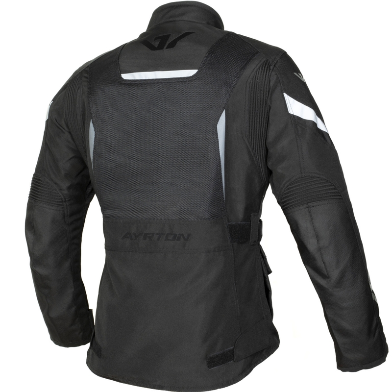 Veste de moto femme Ayrton Teressa II Flow noir-gris