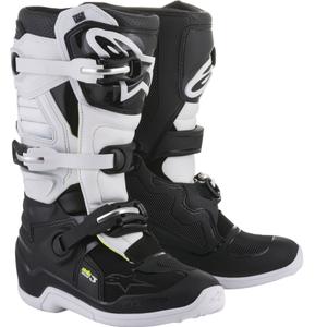 Bottes de motocross Alpinestars Stella Tech 3 pour femme, noir et blanc
