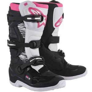 Bottes moto femme Alpinestars Stella Tech 3 noir-blanc-rose