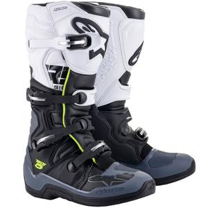 Bottes moto Alpinestars TECH 5 noir-gris-blanc-jaune fluo
