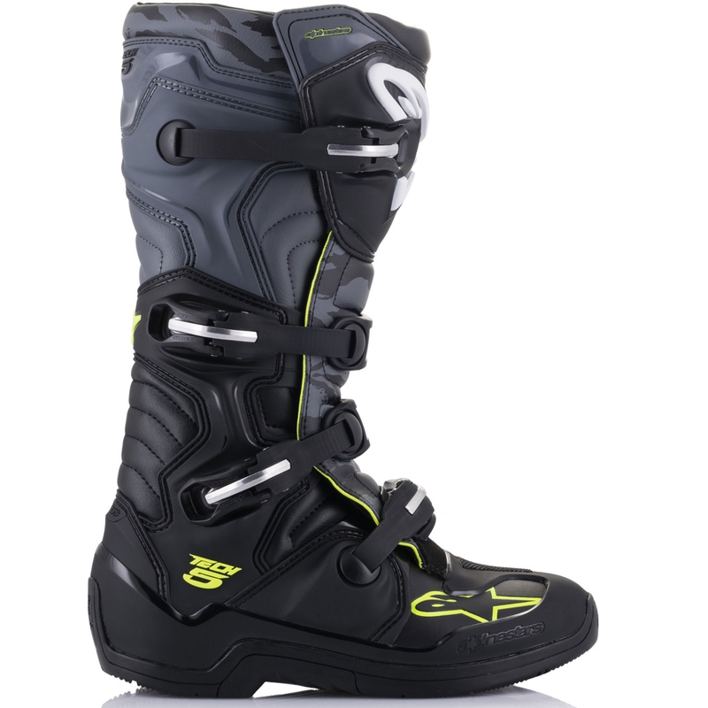 Bottes moto Alpinestars TECH 5 noir-gris-jaune fluo