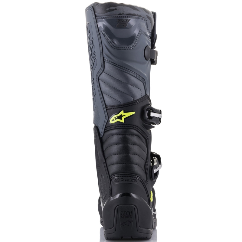 Bottes moto Alpinestars TECH 5 noir-gris-jaune fluo