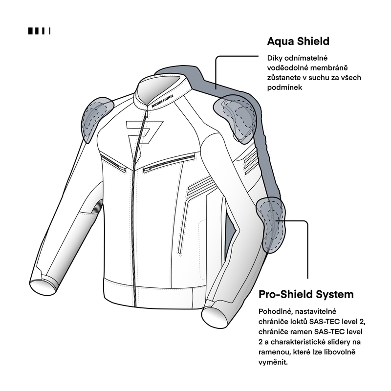 Veste de moto Rebelhorn Vandal noire