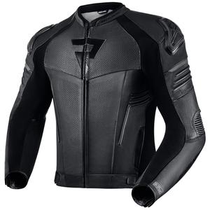 Veste de moto en cuir Rebelhorn Vandal noire