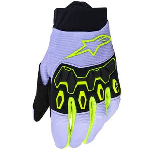 Gants de motocross Alpinestars Full Bore V2 Youth/Kids violet-jaune fluo