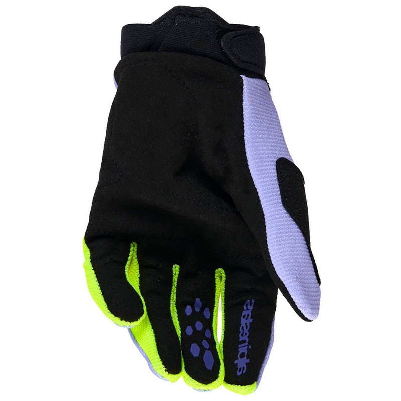 Gants de motocross Alpinestars Full Bore V2 Youth/Kids violet-jaune fluo