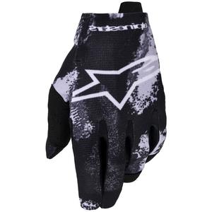 Gants de motocross pour enfant Alpinestars Radar Youth, gris camouflage