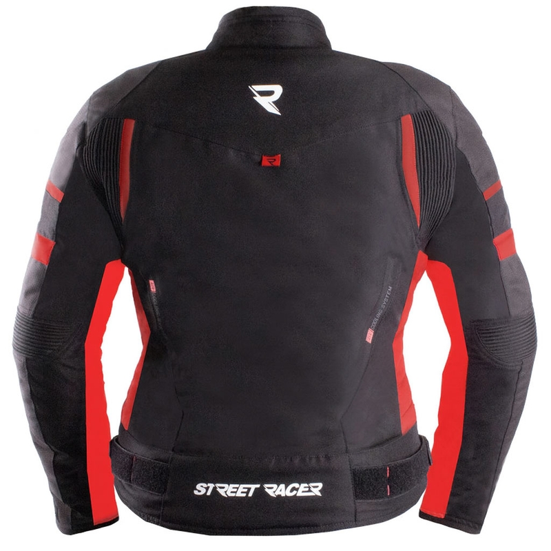Veste moto femme Street Racer Betty II Air noir-rouge