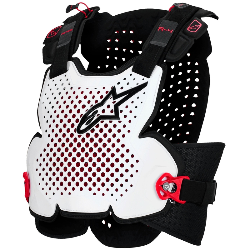 Protection thoracique Alpinestars A-4 Plasma noir-rouge-blanc