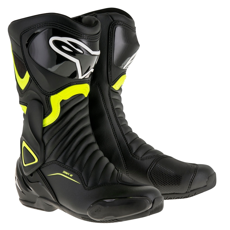 Bottes de moto Alpinestars S-MX 6 noir-jaune fluo
